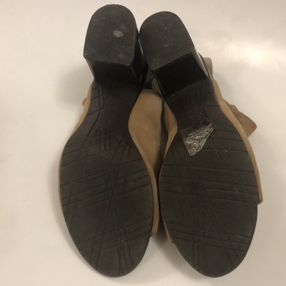 Kenneth Cole 9.5 Heels Shoes Open Toe Elastic Slingback Suede Upper Excellent - Picture 6 of 9